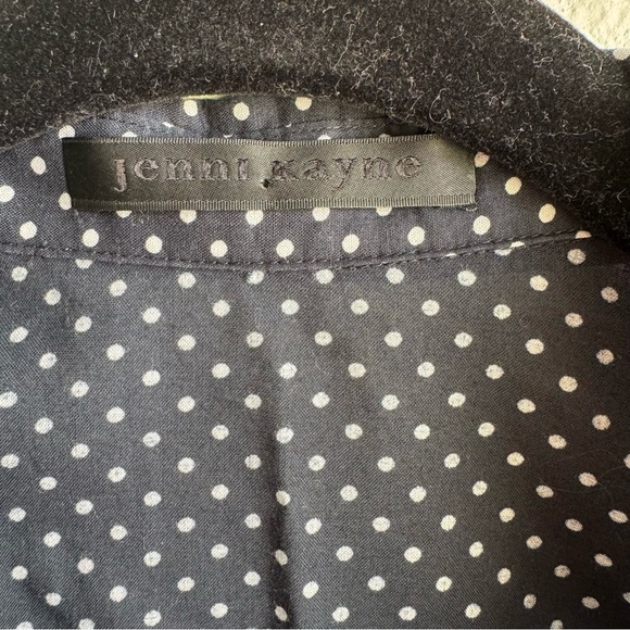 Jenni Kayne Navy White Polka Dot Lightweight Cotton Button Down Shirt - Picture 2 of 7